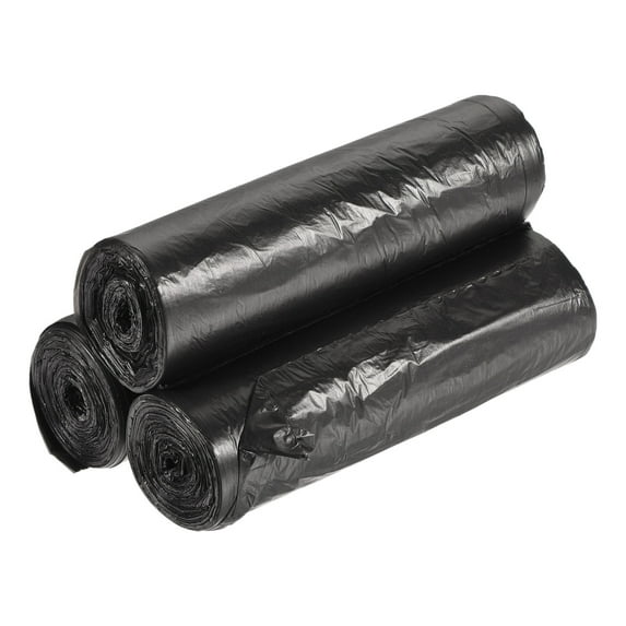 Trash Bags Waste Basket Liners for Kitchen Office Bathroom Bedroom Use Black