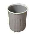 thumbnail image 1 of (Trash Bin*1) Shiogb, Plastic Household Kitchen Trash Can High-Value Bucket Small Gray [8L], Trash Can with Pressing Ring Plastic Wastebasket Round Garbage Container for Bathroom Kitchen Bedroom, 1 of 5