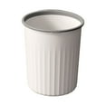 thumbnail image 1 of (Trash Bin*1) Shiogb, Plastic Household Kitchen Trash Can High-Value Bucket Small White [8L], Trash Can with Pressing Ring Plastic Wastebasket Round Garbage Container for Bathroom Kitchen Bedroom, 1 of 5
