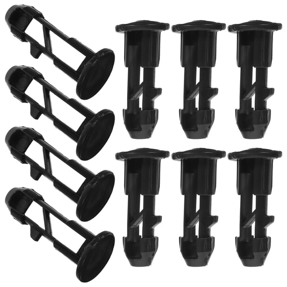 Trash Can Lid Latch Replacement 10pcs Made of ABS Black for 240L Dustbin Compatibility Enhances