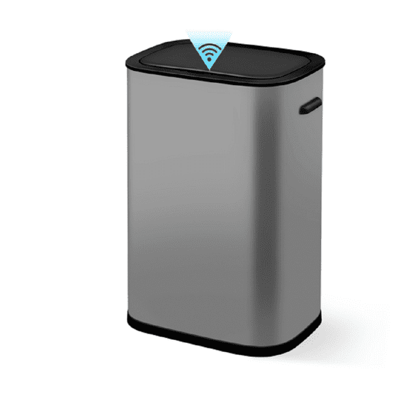 Trash Can,10.5 Gallon 40 Liter Automatic Trash Can Touchless with Lid, Anti-Fingerprint Mute Designed Motion Sensor Trash Can for Bedroom, Bathroom, Kitchen, Office