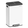 thumbnail image 1 of Trash Can, 10.5-Gallon (40L) Kitchen Garbage Can with Lid and Wide Foot Pedal, White, 1 of 9
