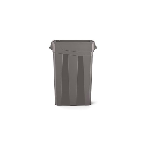 Trash Can 23 Gallon, Slim Recycling Bin with Handles, 30" Tall, Gray