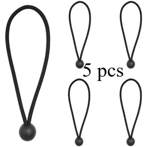 Trash Can Bands, Black,Fits 13 to 30 Gallon Trash Cans, Two or more Bandages can Be Connected to Fit Any Size Garbage Bag Elastic Rubber bands(2.3 Feet-5PCS)