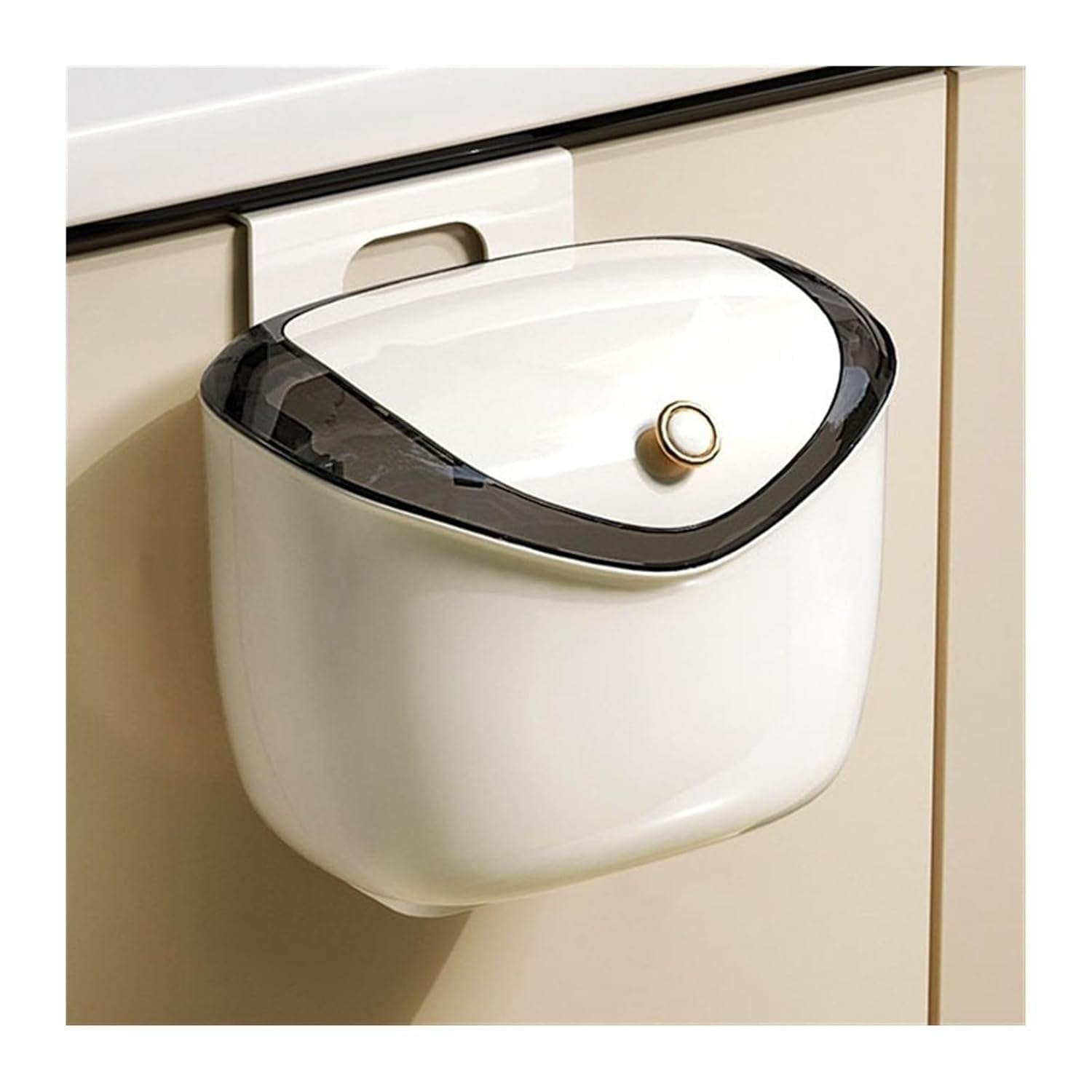 Trash Can Bathroom Hanging Trash Can with Lid, 1.6/2.4 Gallon Small ...