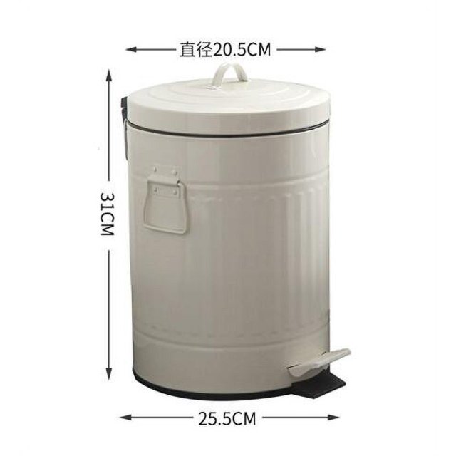 Trash Can Bathroom Waste Container Metal Garbage Can Trash Bin with