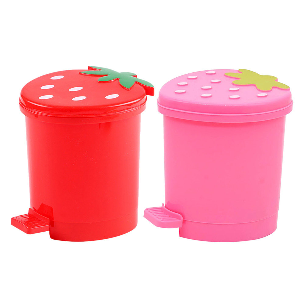 Trash Can Bin Waste Desktop Garbage Desk Mini Small Basket Wastebasket