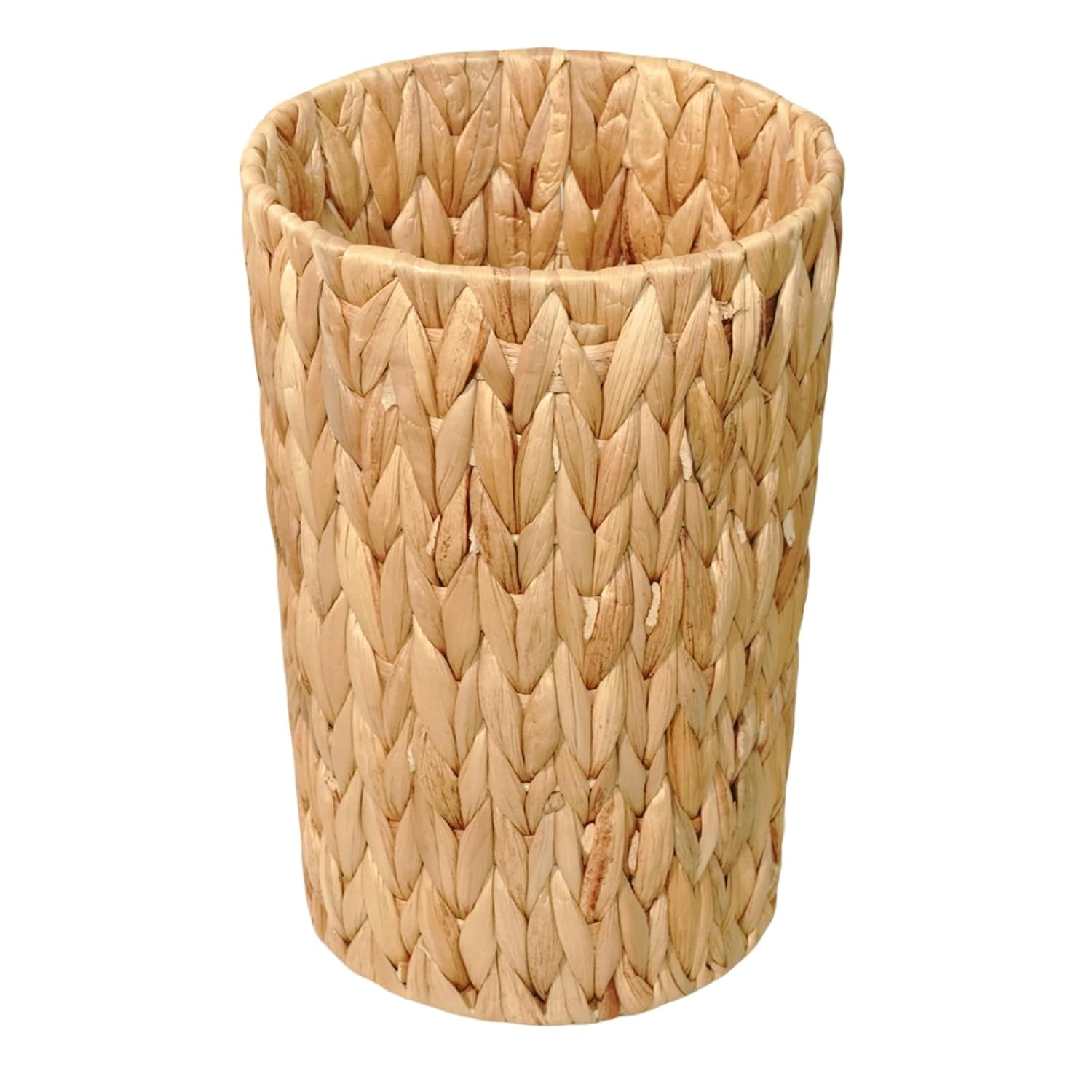Trash Can, Boho Wicker Waste Basket, Natural Woven Trash Bin, Round ...