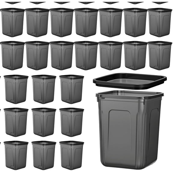 Trash Can Bulk Gallon Bathroom Wastebasket Garbage Container Cans Plastic Trash Bins for Office Home Kitchen Living Room Bedroom School College Dorm