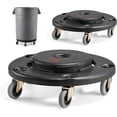 thumbnail image 1 of Trash Can Dolly, Fit 20, 32, 44, 55 Gallon Containers, 2 Packs Round Trash Can Roller Base with 4 Swivel Wheels, 500lbs Heavy Duty Barrel Dolly, Multi-Functional Rolling Cart, 1 of 12