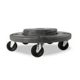 thumbnail image 1 of Trash Can Dolly Heavy Duty - 460 Lb Capacity, 5 Casters, 18 Inch Gray - For 20-55 Gallon Cans - Kitchen, Garage, Business Waste Disposal, 1 of 6