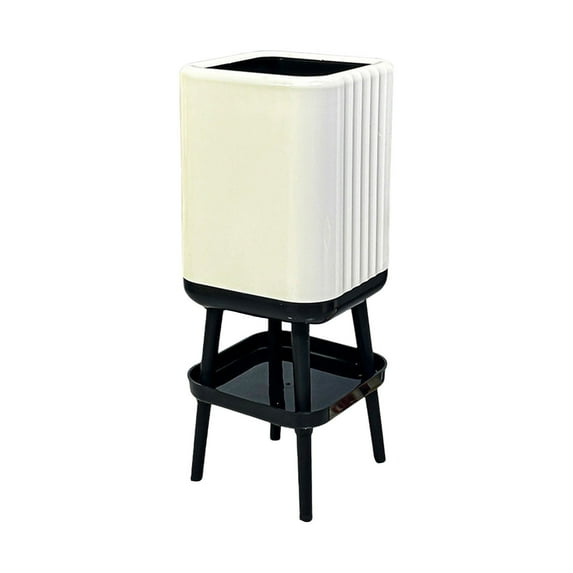 Trash Can Garbage Bin Wastebasket Double Layer Function Modern Style for Bathroom Office Kitchen Spaces