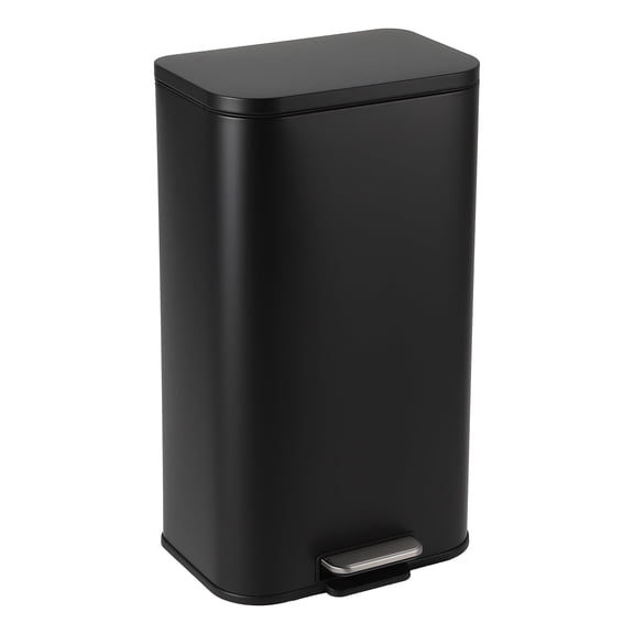 GARVEE 20 L Fingerprint Resistant Stainless Steel Garbage Cans with Removable Inner Bucket, Black