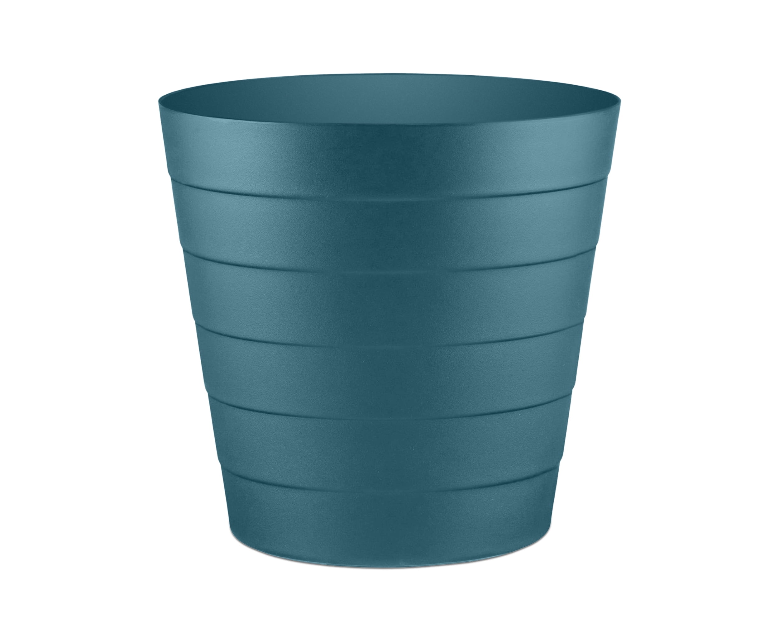 Luxuriaz Small Compact Trash Can, 2.1 Gallon, Blue, Restroom and Office Waste Basket, 1 Pack