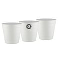 thumbnail image 1 of Luxuriaz Durable Plastic Compact Trashcan, 2.1 Gallon, White, 3 Pack, 1 of 5