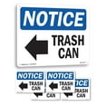thumbnail image 1 of Trash Can [Left Arrow] OSHA Notice Rigid Plastic Sign 14 Inch x 10 Inch - 5 Pack, 1 of 8