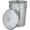 thumbnail image 1 of Trash Can With Lid - Pre-Galvanized Trash Can With Lid Round, Steel, 20Gal, Gray, Sold As 1 Each - Metal Trash Can - Outdoor Garbage Can With Lid - Galvanized Trash Can With Lid., 1 of 2