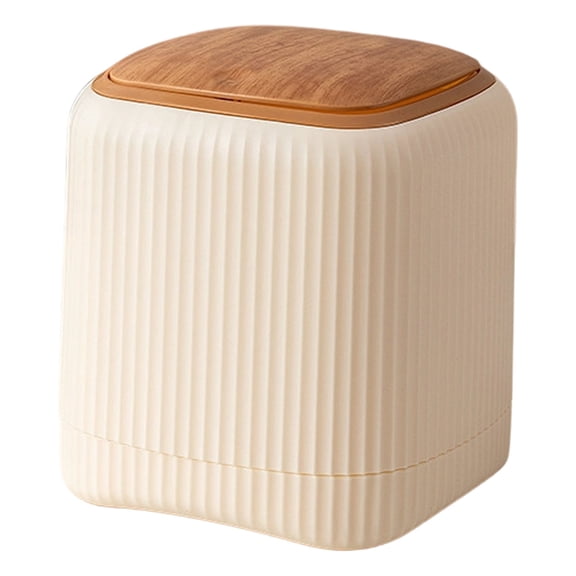 Trash Can with Lid - Removable Small Garbage Can, Tiny Plastic Trash Bin, Pop up Countertop Wastebasket, Counter Garbage Lint Bin for Bathroom,Office,Kitchen,Desk,Coffee Table by WEIWEIGG