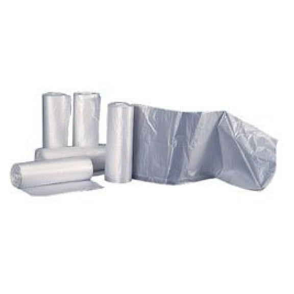 Trash Can Liners 15 Gallon Clear - 1000 Count, 24x33 Inch, 6 Mic Thick - Coreless Trash Bags for Home, Office, & Contract Cleaning
