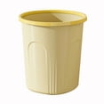 thumbnail image 1 of Trash Can with Pressure Ring - Hollow Design for Easy Waste Disposal, Lidless Bathroom & Kitchen Garbage Bin, Modern Household Waste Container, 1 Pack, 1 of 5
