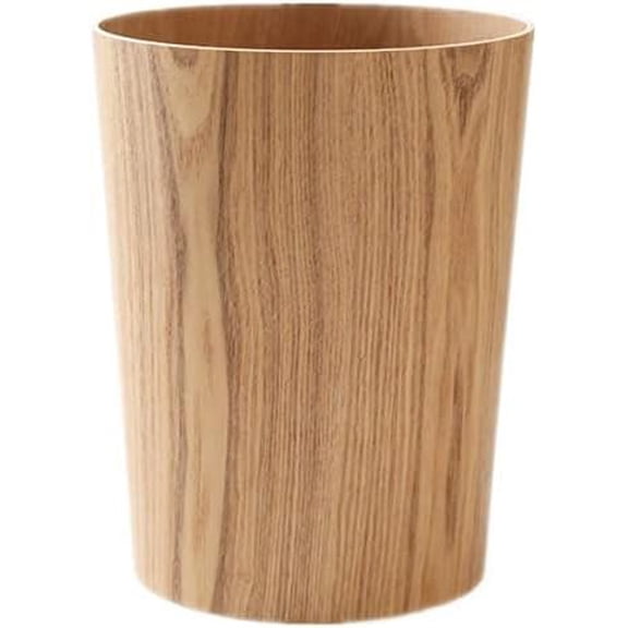 Trash Can, Round Stackable Wastebasket, Garbage Recycling Bin for Bathrooms, Rooms, Kitchens, Offices (Light )