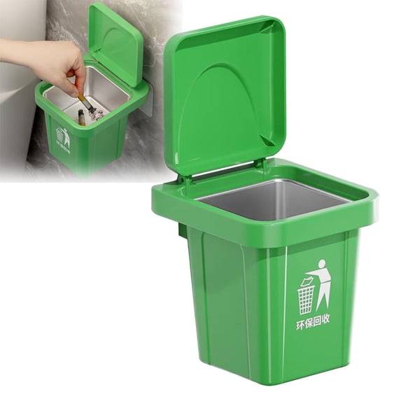 Trash Can Shaped Desk Decor 1pc Plastic Desktop Figurine for Office Home Bathroom Living Room