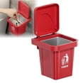 thumbnail image 1 of Trash Can Shaped Desk Decor 1pc Plastic Desktop Figurine for Office Home Bathroom Living Room, 1 of 9