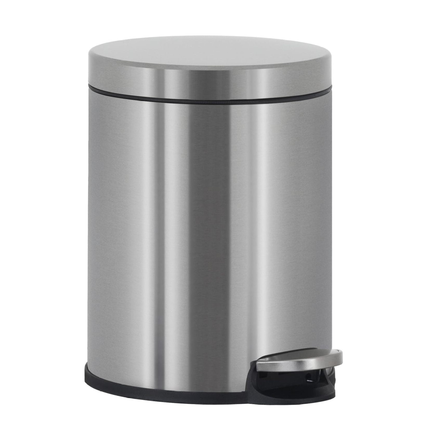 Trash Can Stainless Steel Mini Trash Can 6L/1.6Gallon Round Portable