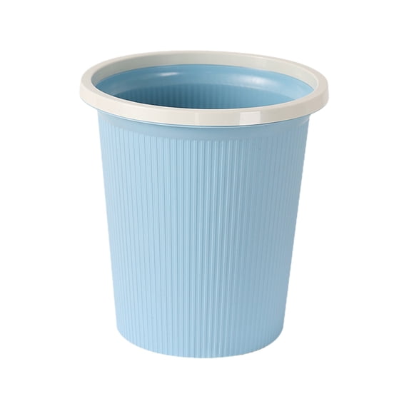 Trash Can Trash Can Without Cover,Shatter-Resistant Creative Striped Garbage Can,Thick Garbage Bin for Kitchen Living Room Bathroom Wastebasket