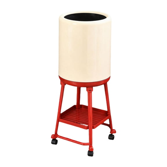 Trash Can Waste Bin Garbage Basket Built-in Wheels Mobility Plastic Material for Living Room Kitchen