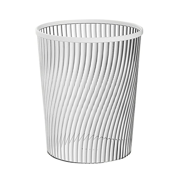 Can Wastebasket, Garbage Container Basket For Bathrooms, Laundry Room, Kitchens, Offices, Kids Rooms, Dorms White - 8.39"L x 9.4"H