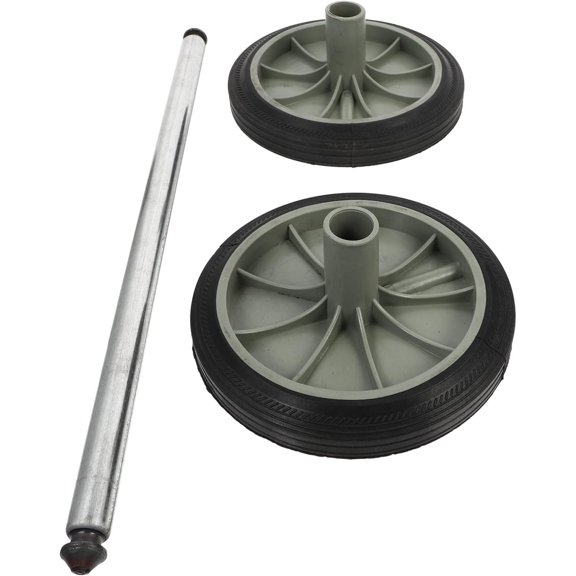 Trash Can Wheels Replacement, Garbage Can Wheels Replacement Set, Hollow Shaft 2 Rubber Wheels Pulley Wheel, Trash Bin Wheels Replacement