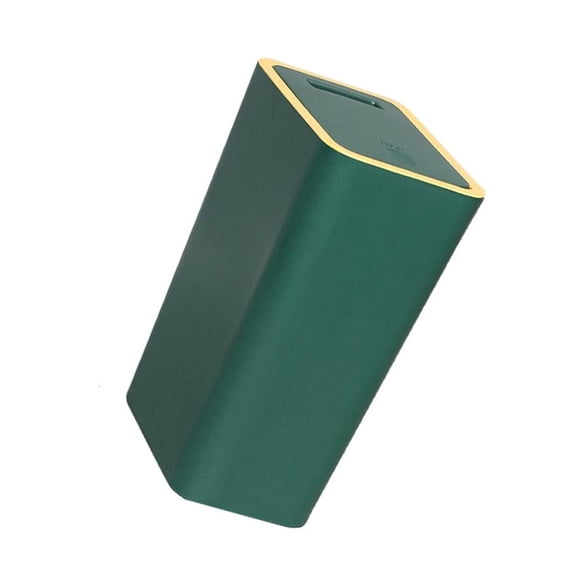 Trash Can With Press Top Lid, Spacious and Space Saving Garbage Bin