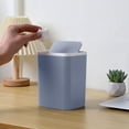 thumbnail image 1 of Trash Can under $5! CQCYD Small Trash Can with Lid, Desktop Wastebasket, Flip Top Bedside Bin for Office, Home, Kitchen, Bathroom, Mini Garbage Can, 1 of 7