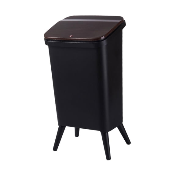 Trash Can with Legs Kitchen Waste Bin Garbage Container PP Material for Bathroom Laundry Room