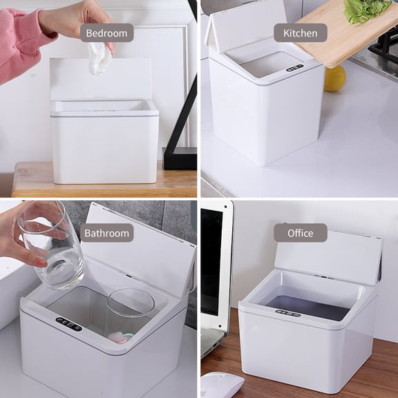 Trash Cans,Induction Bin Infrared Kitchen Office Bedroom Lid Car Kitchen Infrared Can Bin Infrared -free Cans Induction Car Kitchen Office With Lid Car Office Bedroom Usb