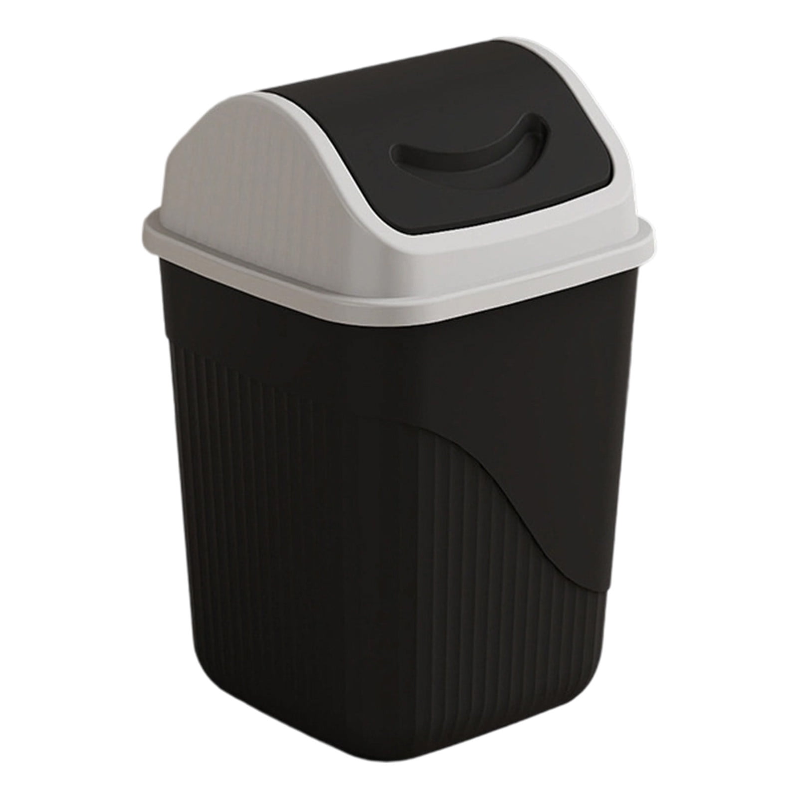 Sterilite Kitchen Trash Can, 13 Gallon Plastic Garbage Bin With Swing Top Lid With Trash Bag
