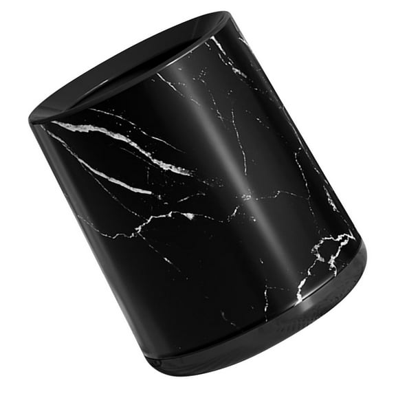 Trash Cans for Bathroom Garbage Decor Marble Household Office Black