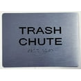 thumbnail image 1 of Trash Chute Sign -(Aluminum, Brush Silver, Size 5X7) The Sensation line, 1 of 2
