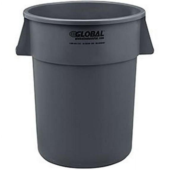 Trash Container, Garbage Can - 55 gal - Gray