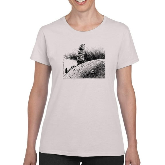 Trash Moais T-Shirt Women -Wilfred Hildonen Designs, Female Medium