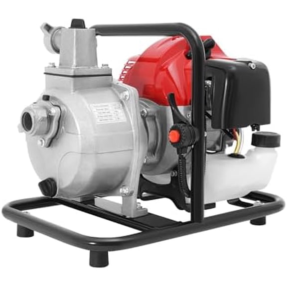 Trash Pump 1 Inch Gas Powered Water Pump With 2m Hose, 2 Stroke Gasoline Water Pump 43cc 98 Ft Lift 26ft Suction, Water Transfer Pump For Agricultural Farmland$$Garden & Patio
