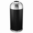 thumbnail image 1 of Trash Receptacle, Domed Top, 15 Gal., Black-Silver, 1 of 1