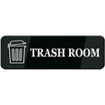thumbnail image 1 of Trash Room Sign, Self Adhesive Sign For Door Or Wall 10"X3" Quick And Easy Installation Premium Acrylic Design For Your Home Office/Business, 1 of 7