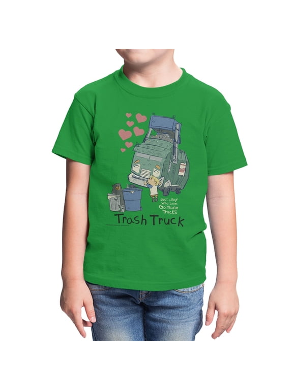 Boy Who Loves Garbage Youth T-Shirt (Irish Green, XS-XL)