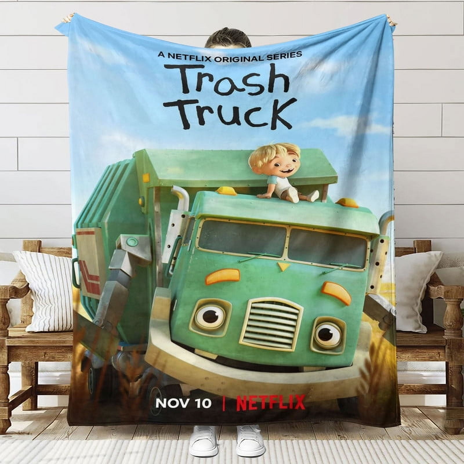 Trash Truck Throw Blanket Gifts for Fans Lover Girls Boys Women Present Hoodie Him Bed 30"x40"