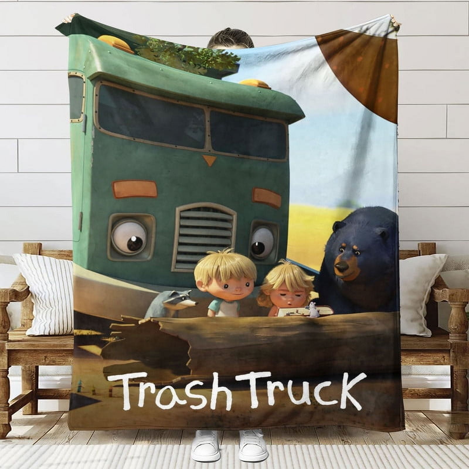 Trash Truck Throw Blanket Gifts for Fans Lover Girls Boys Women Present Hoodie Him Bed 30"x40"