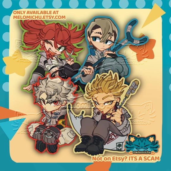 Trash World Manga Akuta Characters keychains - Acrylic Keychain, random 1 pack