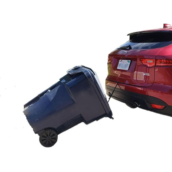 TrashTrainer Trash Can Hauler, Garbage Can Hauling Towing Straps, No Hitch Required, Vehicle to Cart Strap, Works with Any Vehicle, Trash Can Transporter & Cart Attaches to Cars, ATV, Lawn Mower