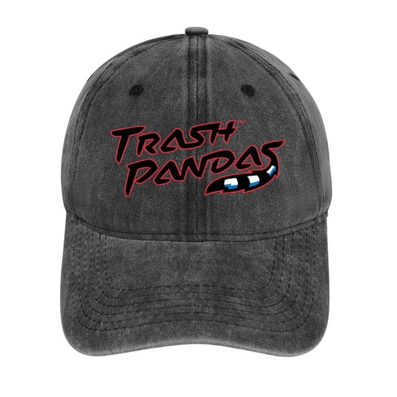 Trashed Panda Charcoal Baseball Cap for Men Women, Adjustable Snapback Hats Cotton Hat